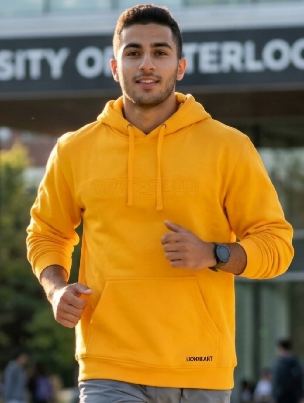 Lionheart University of Waterloo Custom Hoodie - Gold/Yellow - Size XL